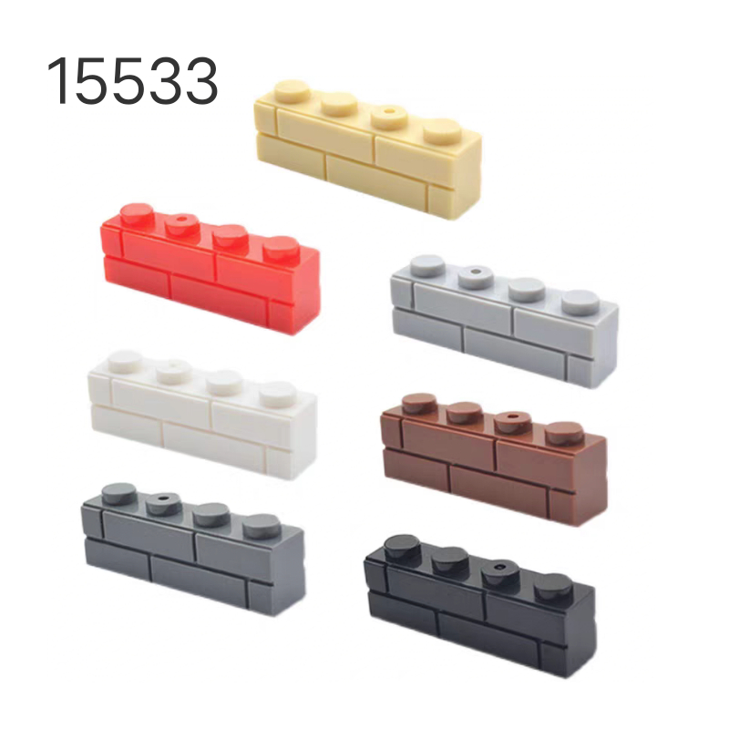 MOC Building Block Castle Building DIY อะไหล่เข้ากันได้กับ 15533 อนุภาคขนาดเล็กอุปกรณ์เสริม 1x4 Wall Brick Wall Surface
