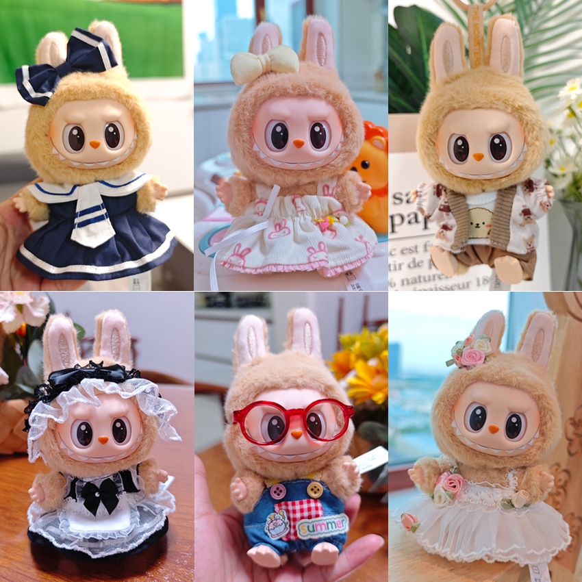 [ผลิตภัณฑ์ใหม่] ชุด labubu v2 ชุดกระโปรงน่ารักๆ หลากหลายแบบ ชุดบู้ v2(เสื้อผ้าเท่านั้น）
