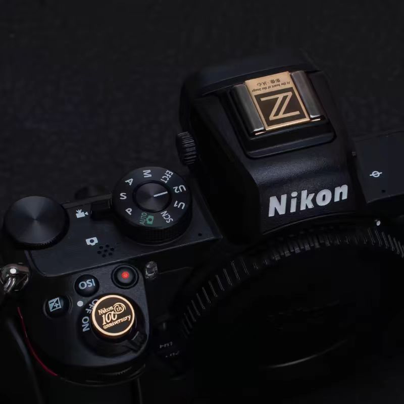 ฝาครอบป้องกันรองเท้าร้อนทําจากทองแดงบริสุทธิ์ Nikon ZFz30z50zfcz5z62 ปุ่มชัตเตอร์ที่ระลึกร้อยปีอุปกรณ์เสริมกล้องกล้องรุ่น Canon