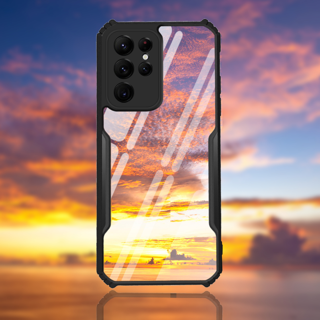 Capa วัสดุอะคริลิคกรณี Samsung Galaxy A5 A7 A9 A510 A710 A750 S20 S21 C7 C9 2016 2018 Pro FE 4G 5G ถุงลมนิรภัยปลอกกันกระแทกโปร่งใสฝาครอบ