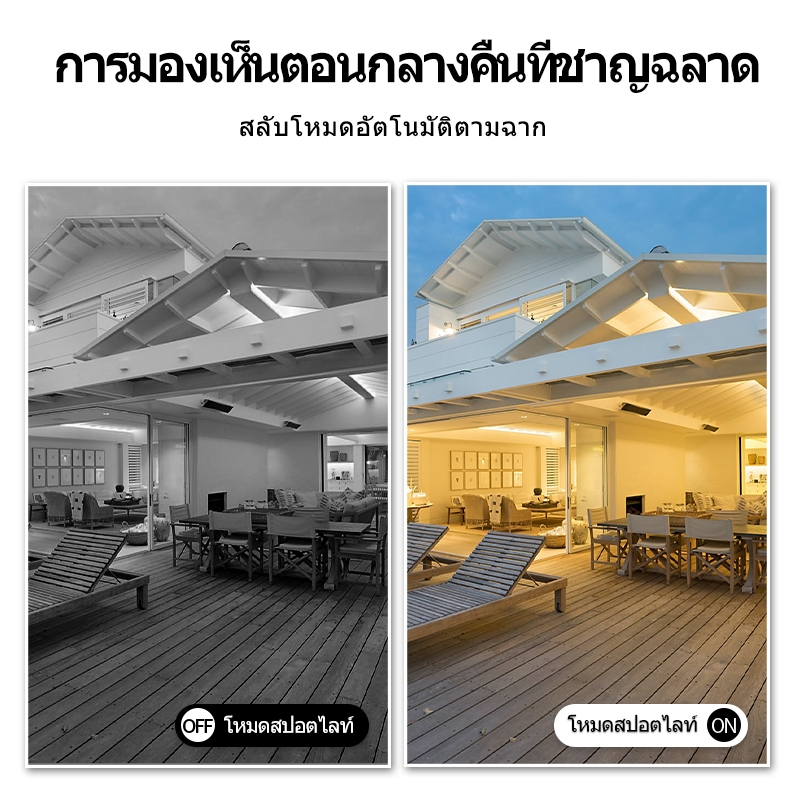 Ebitcam กล้องวงจรปิด กล้องติดผนัง WIFI 2K HD Outdoor CCTV IP Camera สี Night Vision การสนทนาสองทาง Home Security Cam