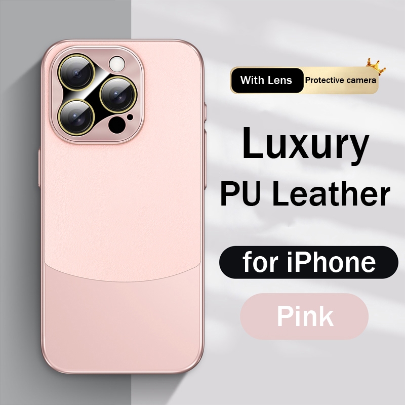 สีประกบคู่ขั้นสูงพร้อมฟิล์มเลนส์ในตัวเคสโทรศัพท์เหมาะสําหรับ ไอโฟน 15 13 14 12 มือโปร สูงสุด14 15 บวกสีคู่ป้องกันลายนิ้วมือเปลี่ยนทันที 16