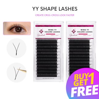 [รับหนึ่งสําหรับหนึ่ง] Genielash 12 แถว YY Mix Shape Hand Fa…