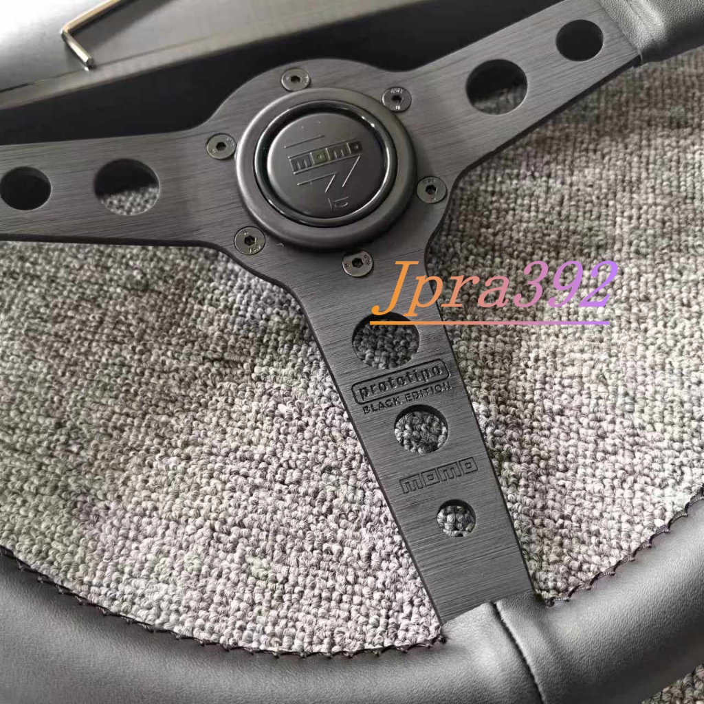 พวงมาลัย MOMO Prototipo ขนาด 14 นิ้ว พวงมาลัย MOMO หนังสีดํา - รูปที่ 3