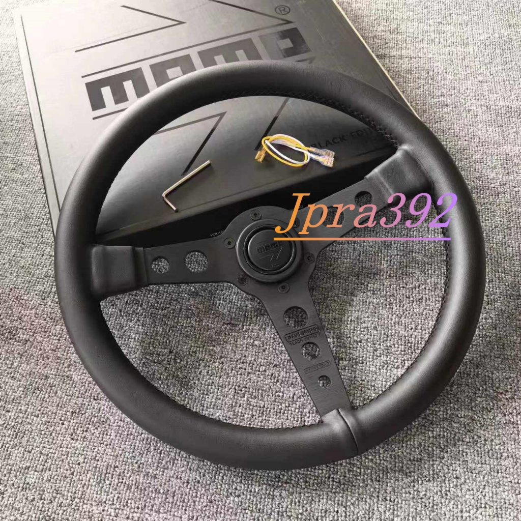 พวงมาลัย MOMO Prototipo ขนาด 14 นิ้ว พวงมาลัย MOMO หนังสีดํา - รูปที่ 2