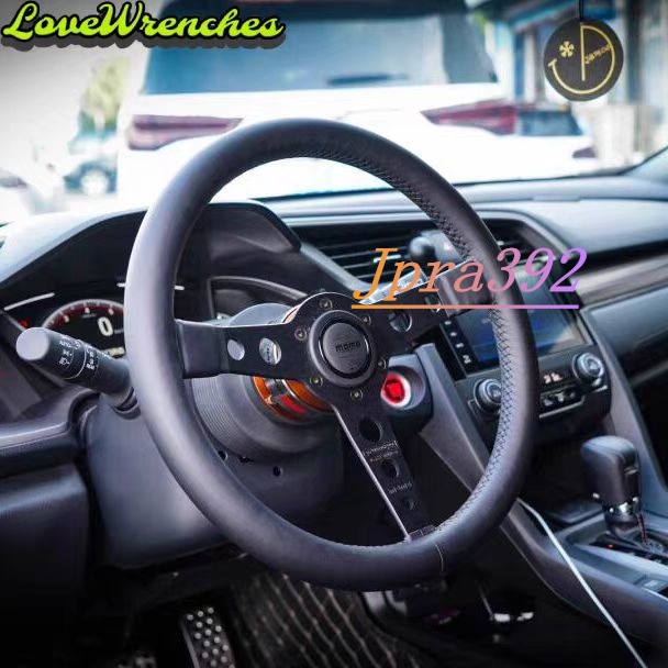 พวงมาลัย MOMO Prototipo ขนาด 14 นิ้ว พวงมาลัย MOMO หนังสีดํา - รูปที่ 7