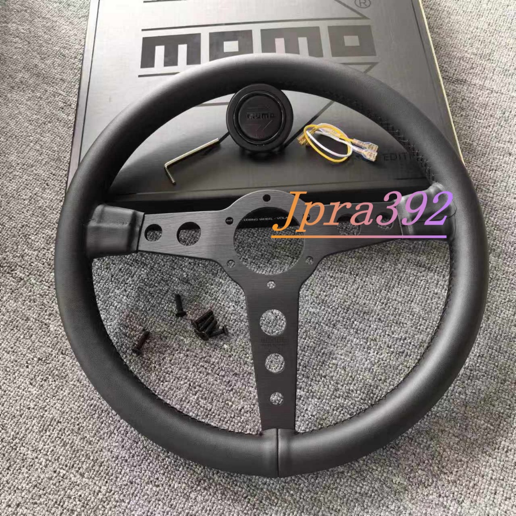 พวงมาลัย MOMO Prototipo ขนาด 14 นิ้ว พวงมาลัย MOMO หนังสีดํา - รูปที่ 5