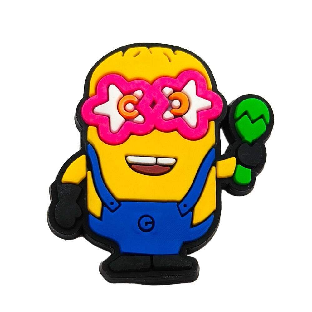 ร้อน 1pcs การ์ตูน Minions crocs Charms สีเหลือง jibbitz DIY อุดตันรองเท้า Aceessories Fit รองเท้าแตะ pin รองเท้าแตะตกแต่งเด็กของขวัญ