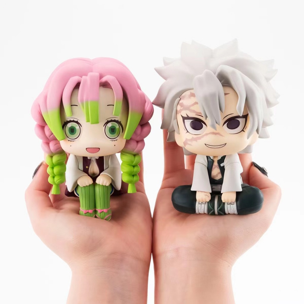 10 ซม.Demon Slayer ตัวเลข Shinazugawa Sanemi Kanroji Mitsuri Action Figurine ตุ๊กตานั่งของขวัญของเล่