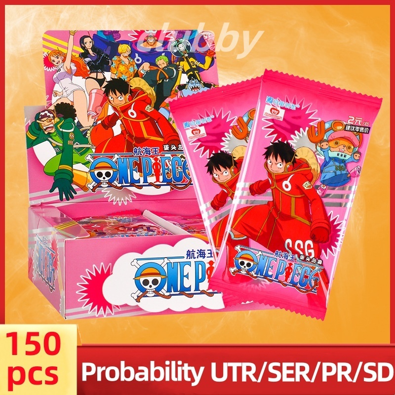 150 การ์ด One Piece Luffy Zoro Rare UTR/SER/SSR/PR/SD Wanted คอลเลกชันการ์ดอะนิเมะอุปกรณ์ต่อพ่วง