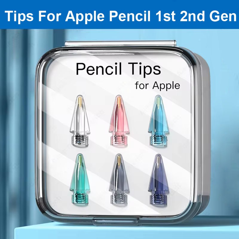 เปลี่ยนเคล็ดลับดินสอสําหรับ Aple Pencil Pro 1st 2nd 3th (USB-C) การเปลี่ยนดินสอ Nib โปร่งใสสําหรับปากกาสไตลัส
