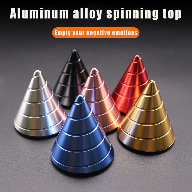 Fidget Spinner ของเล่นทรงกลม Desktop Tapered Spinner ของเล่นบีบอัด