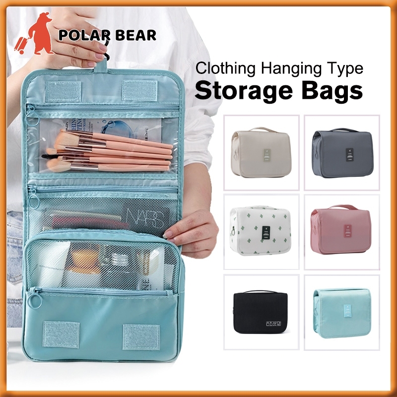 Travel Organizer แต่งหน้ากระเป๋าเก็บมือแขวนกระเป๋าเดินทางแบบพกพากระเป๋าแป้ง