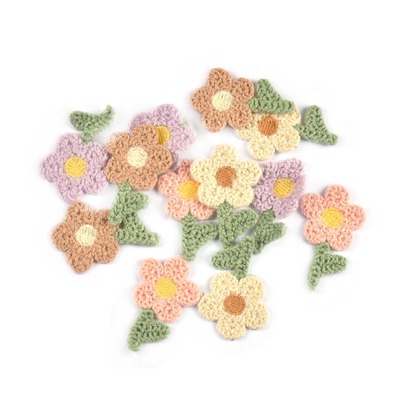 10pcs 6.1x3.6 ซม.ดอกไม้ขนาดใหญ่แพทช์สําหรับเสื้อผ้าเย็บปักถักร้อย Appliques เด็ก DIY หัตถกรรมตกแต่งอ