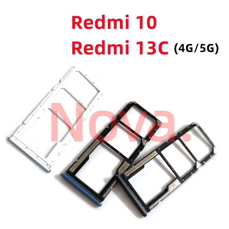 ซิมการ์ดถาดสําหรับ Xiaomi Redmi 10 13C 4G 5G เคสโทรศัพท์สล็อตผู้ถือโทรศัพท์มือถือ Part