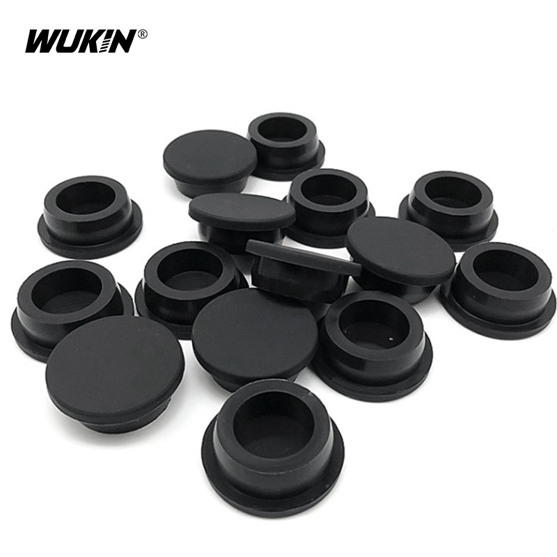 ยางซิลิโคนกลมสีดําพร้อมปลั๊กซีลรู Bore 6.8 มม.-6 มม.T Type Stopper Blanking End Caps
