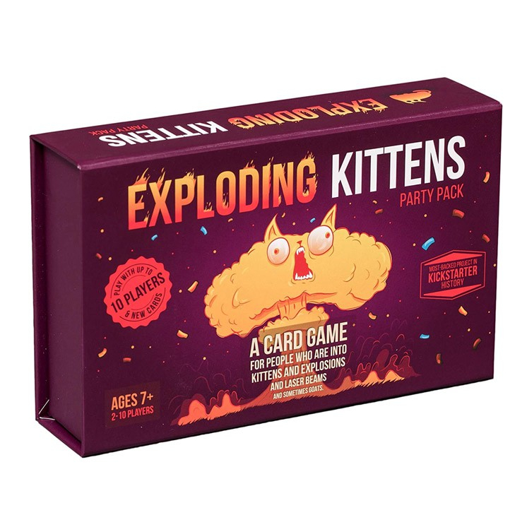 【Ready Stock】Exploding Kittens Party Pack Card Board Game Family-Friendly 10 Player Strategy