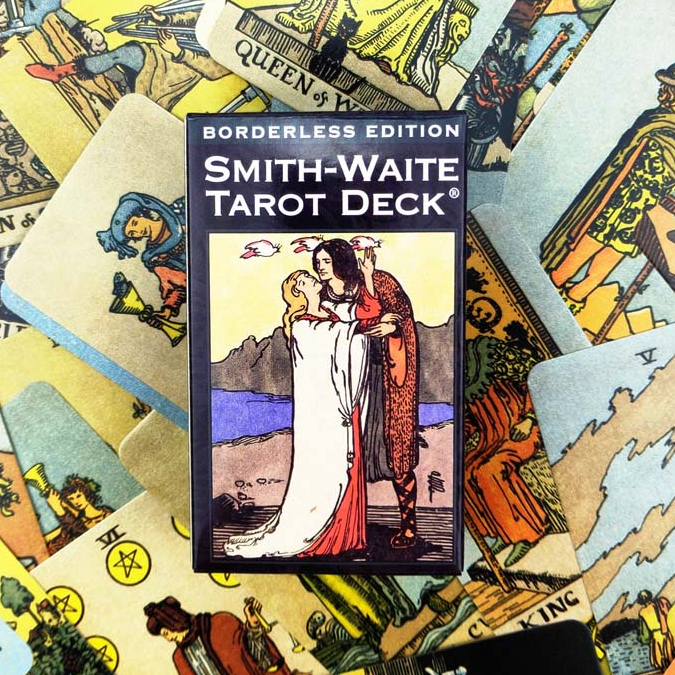 แผ่นการ์ดรุ่นภาษาอังกฤษ Borderless Edition Smith-Waite Tarot 78 แผ่น