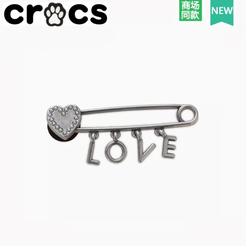 Texture Trend Crocs Crocs Zhibixing Accessories Hole Shoes Flower Elegant Premium Silver Saturn Series