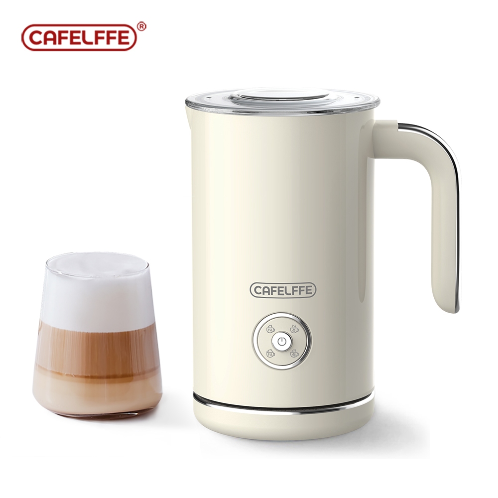 Cafelfee เครื่องตีฟองนม 4-in-1 เครื่องนึ่งไฟฟ้า 240ML เครื่องทําโฟมร้อนและเย็นอัตโนมัติ