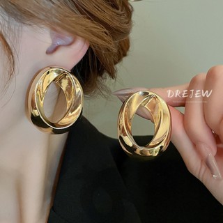 DREJEW เดรช 925 เงินเข็มสไตล์เย็นเรขาคณิตต่างหูข้ามพรมแดนแฟช…