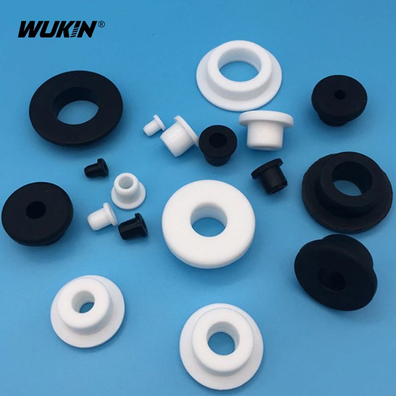 หลุมปลั๊ก 5 มม.ถึง 28 มม.รอบ Hollow ยางซิลิโคน Grommet สายไฟป้องกัน Bushes O-rings ปิดผนึกปะเก็นสีดํา/สีขาว
