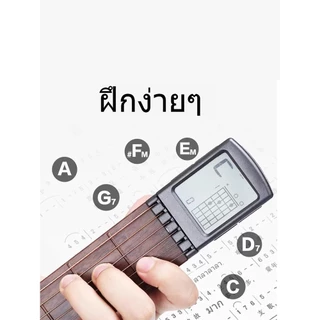 Mini Pocket Guitar 6-String 6Fret กีตาร์พกพาพร้อมจอแสดงผลผู้เริ่มต้นคอร์ดฝึกกีต้าร์ กีต้าร์โปร่ง