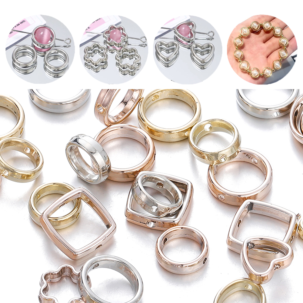 St.kunkka โครงลูกปัดอะคริลิค 50 ชิ้น โครงลูกปัดทรงกลมหัวใจสำหรับทำเครื่องประดับ