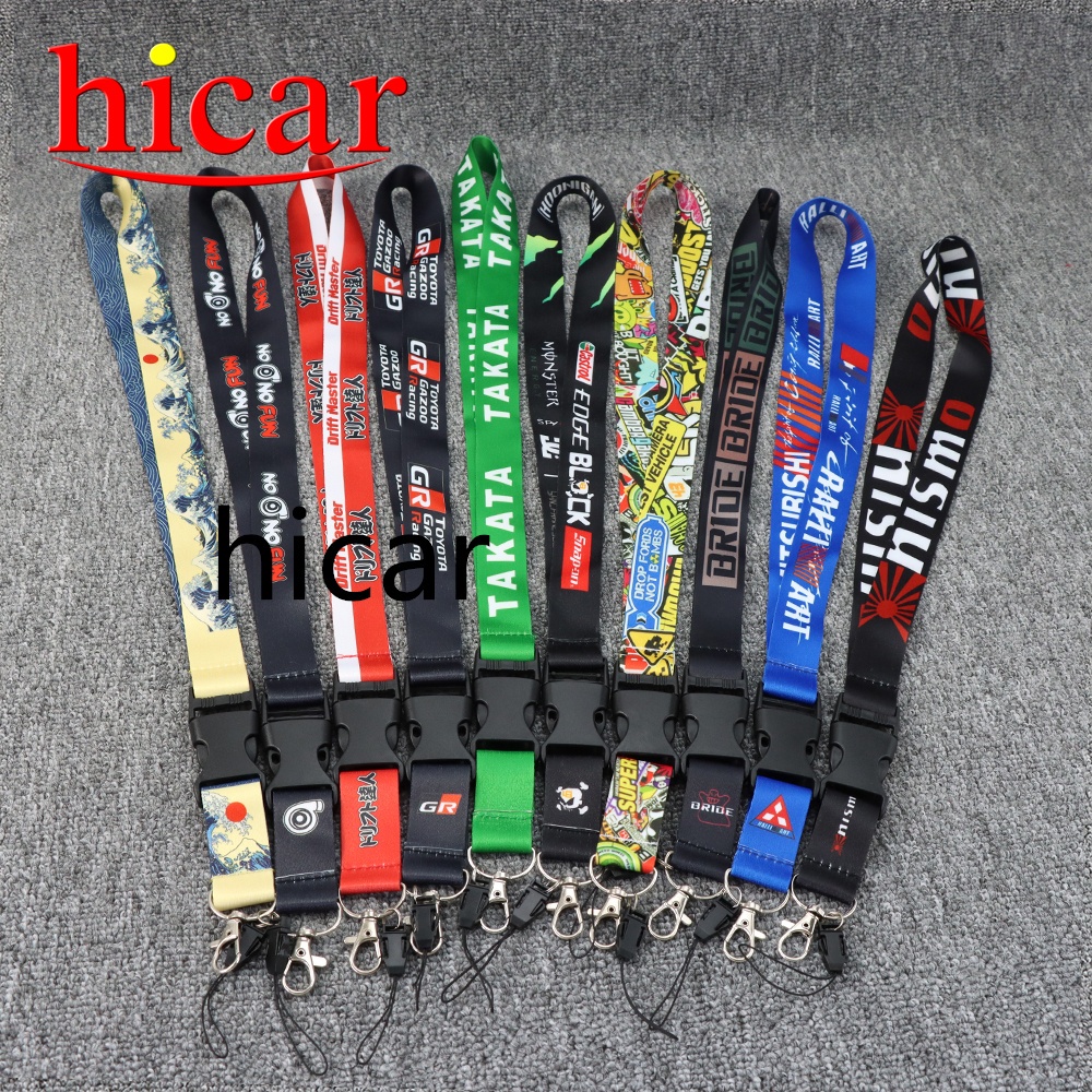 ใหม่โลโก้รถ Racing Lanyard JDM คอ Lanyards พวงกุญแจสําหรับกุญแจรถโทรศัพท์