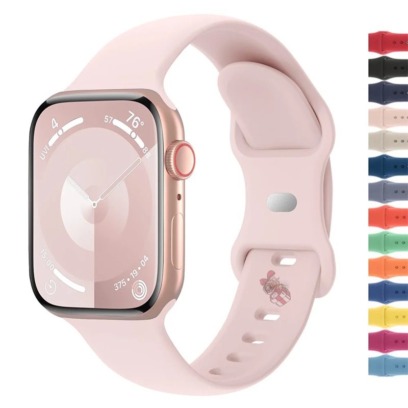 กีฬา Slicone สายคล้องคอสําหรับ Apple Watch Series Ultra 2 Ultra 9 8 7 6 SE 5 4 3 2 1 iWatch ขนาด 49 มม.41 มม.45 มม.44 มม.42 มม.40 มม.38 มม.สําหรับ Swatch นาฬิกาอุปกรณ์เสริม