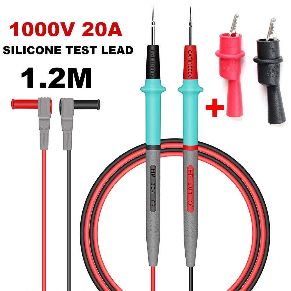 Kuaiqu 20A 1000V Hot Universal Digital Multimeter Multi Meter Test Lead Probe สายปากกาลวด