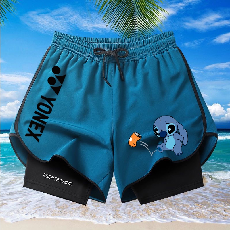 โยเน็กซ์ กางเกงแบดมินตันสองชั้นสําหรับผู้ชายและผู้หญิง 2024 ฤดูร้อนใหม่แห้งเร็วระบายอากาศเด็กเทนนิสวอลเลย์บอลวิ่งการฝึกอบรมกางเ