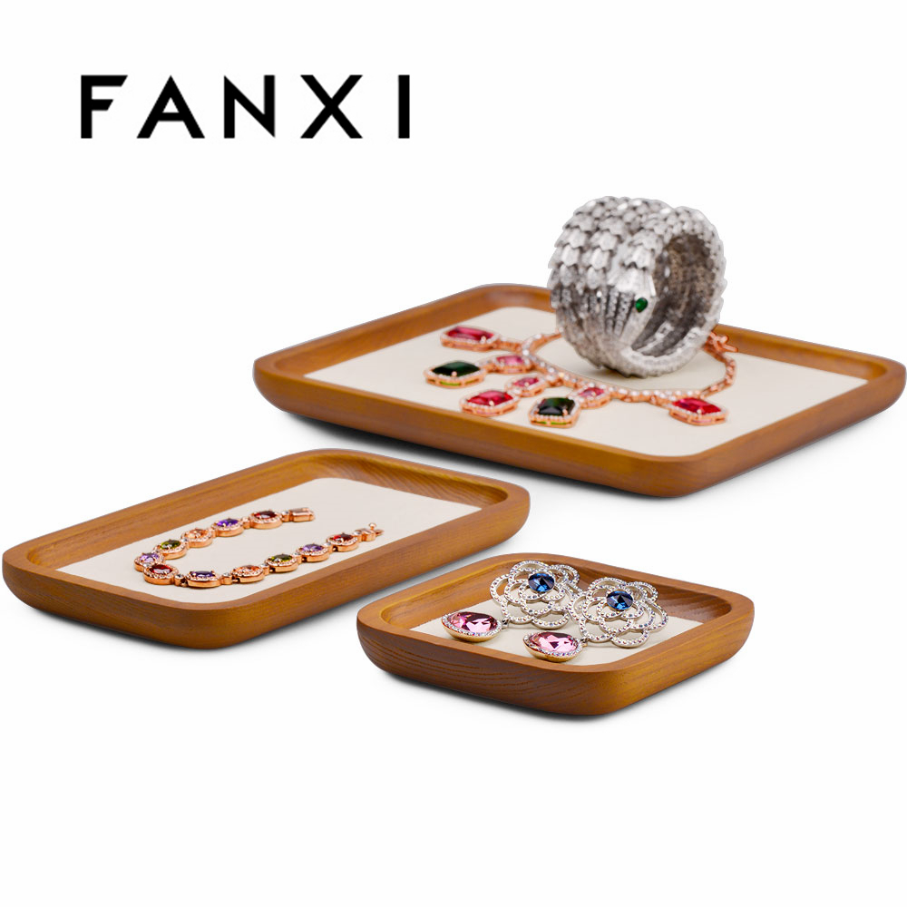Fanxi สร้อยข้อมือสร้อยคอถาดแสดงแหวนต่างหูถาดเก็บเหรียญเครื่องประดับผู้ถือแผ่น SM130 SM129
