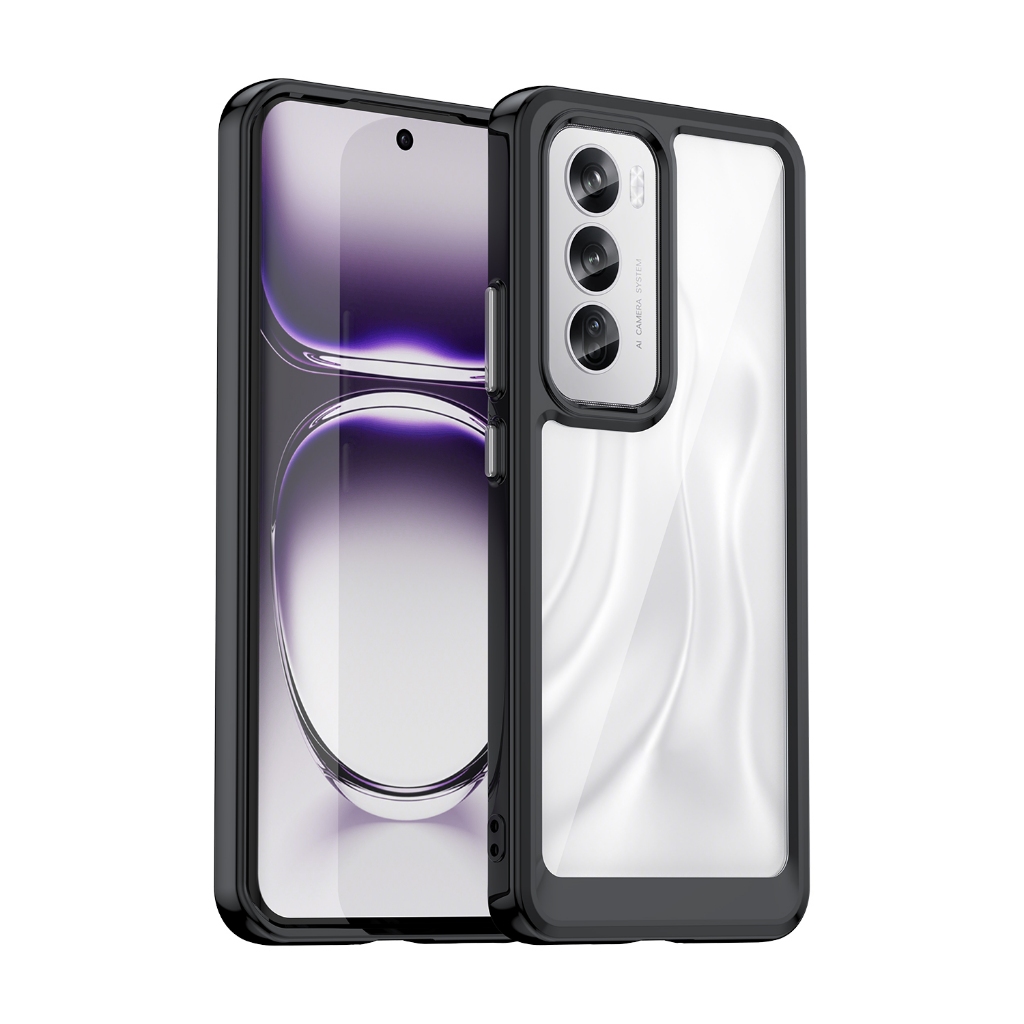 เคสโทรศัพท์สําหรับ OPPO Reno 12 11 10 8 7 Pro 12F 12FS 8T 8Z 7Z 7SE 8 7 Lite กรณี Hard HD โปร่งใสป้องกันปกหลัง