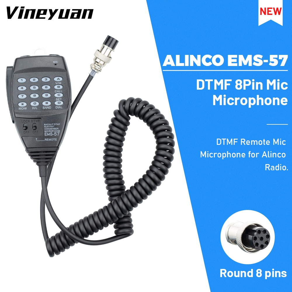 HM-34EMS-57 Dtmf 8Pin ไมโครโฟนไมโครโฟนสําหรับ Alinco DR-03T DR-06T DR-135 DR-235 DR-435 DR-635 DR-62