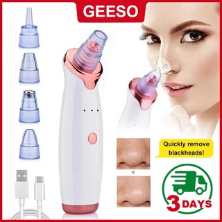 GEESO Electric Blackhead Remover 5 Suction Heads Rechargeable Remove Blackheads Pores Acne Vacuum Suction Facial Beauty Skin Cleaning Tools Model 8821 8863