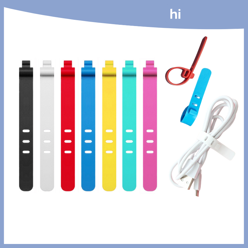 Hi HOMES เข็มขัดซิลิกาเจล อเนกประสงค์ สําหรับเก็บสายเคเบิ้ล ขนมปัง