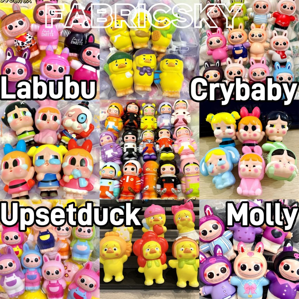 Powerpuff Girls Pop Mart Cry Baby ส่งด่วน1วัน สกุชชี่ cry baby พาวเวอร์พัฟเกิร์ล กระต่าย bunny ลายใหม่ล่าสุดน่ารักนุ่มนิ่มมาก น่ารัก ของเล่น