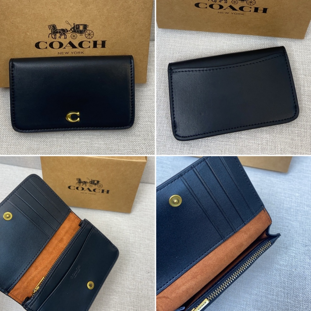 ของแท้ 100% ✈️CAOCH C5870 C4818 กระเป๋าสตางค์สุภาพสตรีกระเป๋าสตางค์หนังแท้เปลี่ยนกระเป๋าใส่บัตร