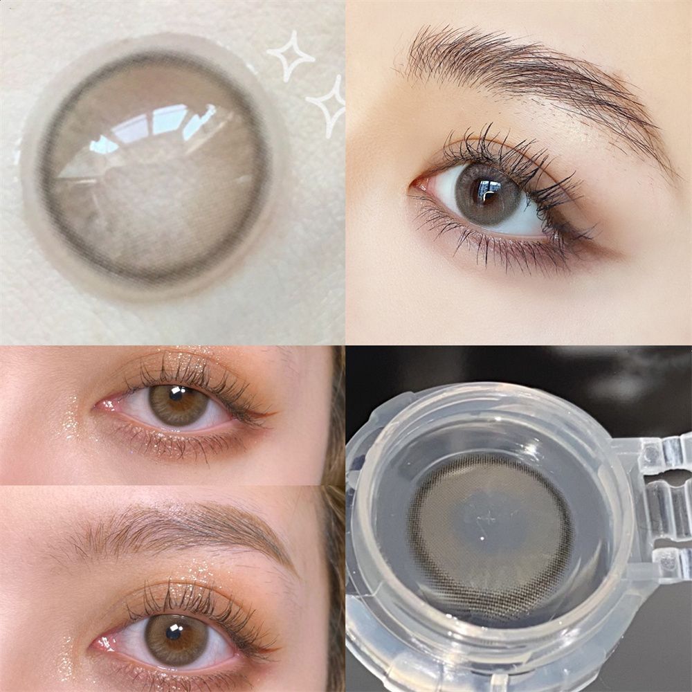 {เกรด -0.00~-5.00} Uyaai คอนแทคเลนส์สายตาสั้น แบบนิ่ม ลายคิตตี้ สีน้ําตาล