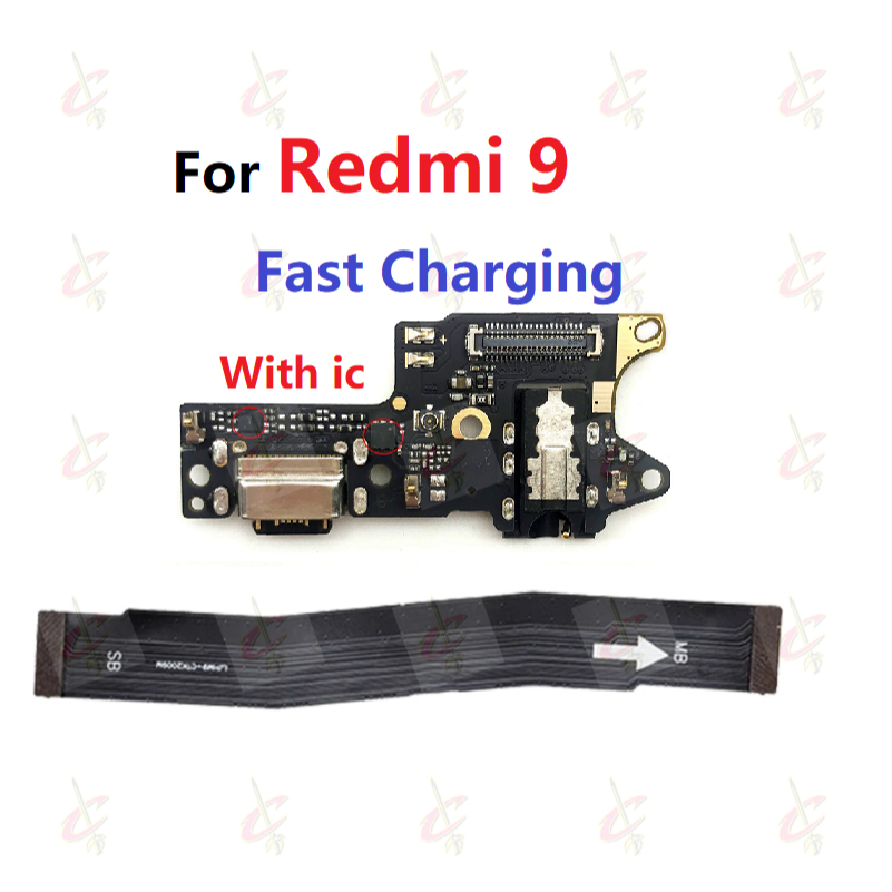 แพรตูดชาร์จ ตูดชาร์จ (Charging board) สําหรับ Redmi 9 แพรต่อจอ (Board Flex)