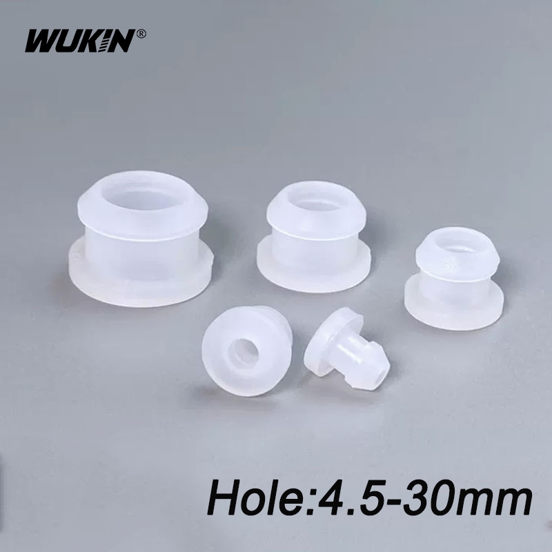 ยางโปร่งใสซิลิโคน Snap-on Through Hole Plugs Caps 4.5 มม. ~ 30 มม.ซีล Stopper Double Side Grommet ปะเก็น
