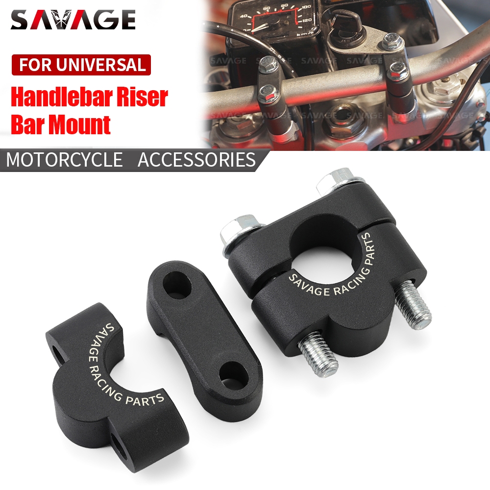 Handlebar Riser Bar Mount สําหรับ Universal 22 มม./7/8 "อุปกรณ์เสริมรถจักรยานยนต์ Handle Clamp Handle Bar Rise