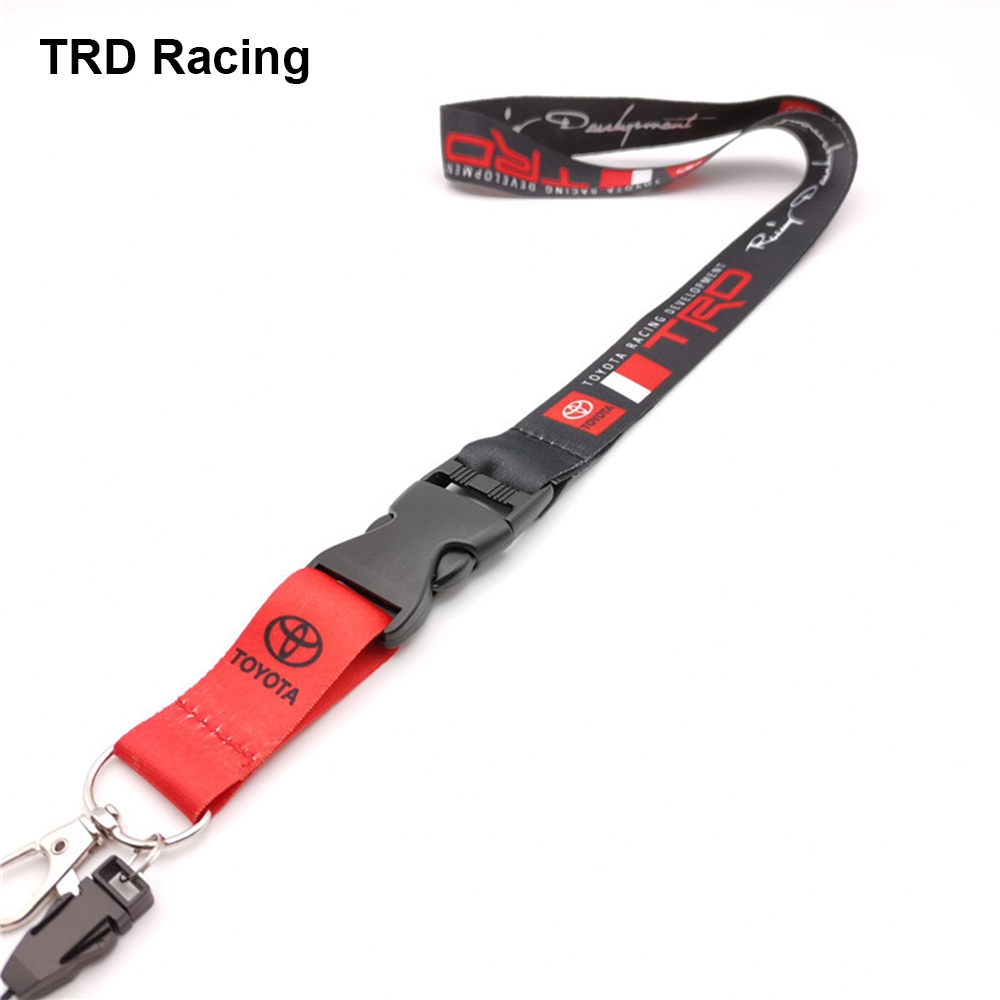 Toyota TRD โลโก้สายคล้องคอเชือกเส้นเล็กที่ถอดออกได้รถแขวนเชือก