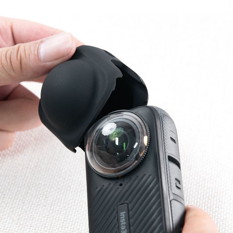ฝาปิดเลนส์ซิลิโคนสําหรับ insta360 X4/X5 กล้องพาโนรามาฝาครอบเลนส์ป้องกันนุ่มหนึ่ง X4 อุปกรณ์เสริมสําหรับกล้อง