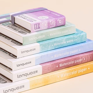 Languo สมุดวาดภาพสีน้ําแบบฉีกได้ 300G เยื่อกระดาษสมุดศิลปะร่างนักเรียน