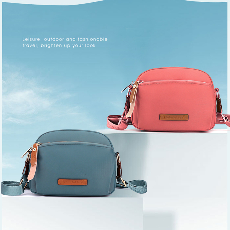 【Colorful Fox】กระเป๋าสะพายไหล่ ผ้าไนล่อน กันน้ํา สําหรับเด็กผู้หญิง