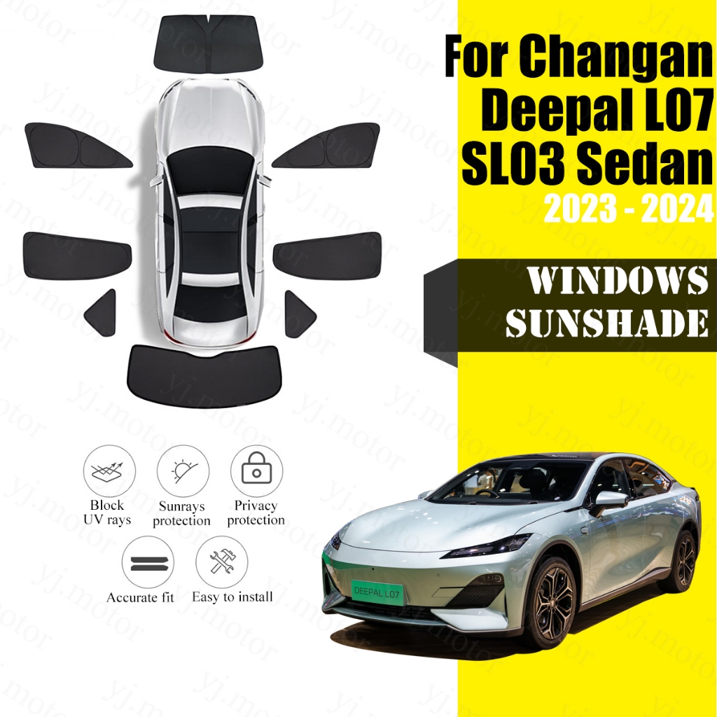 สําหรับปี 2023 - 2024 Changan Deepal L07 ซีดานกระจกรถยนต์ด้านหน้าด้านหลังหน้าต่างม่านบังแดด UV Rays Protection Sun Heat Blocker ความเป็นส่วนตัวครอบคลุม