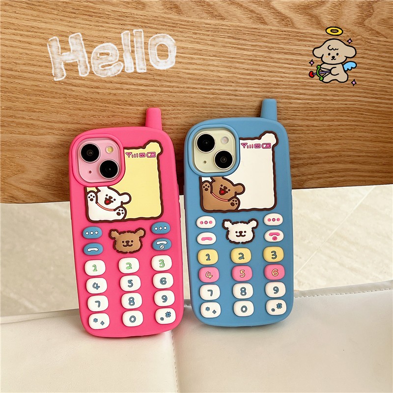 Iphone 16 15 pro max 14 pro max Line dog phone pattern เคสโทรศัพท์วัสดุซิลิกาเจล