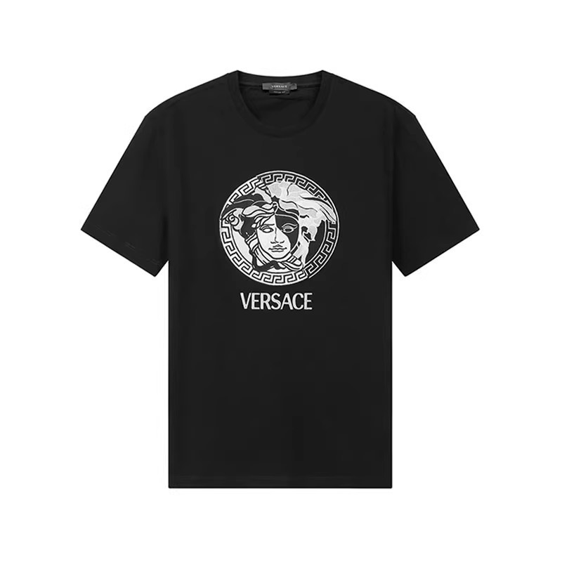 เสื้อยืดแขนสั้นผู้ชายทรงสลิมฟิตของ Versace/Versace MEDUSA 1006984 1a04967